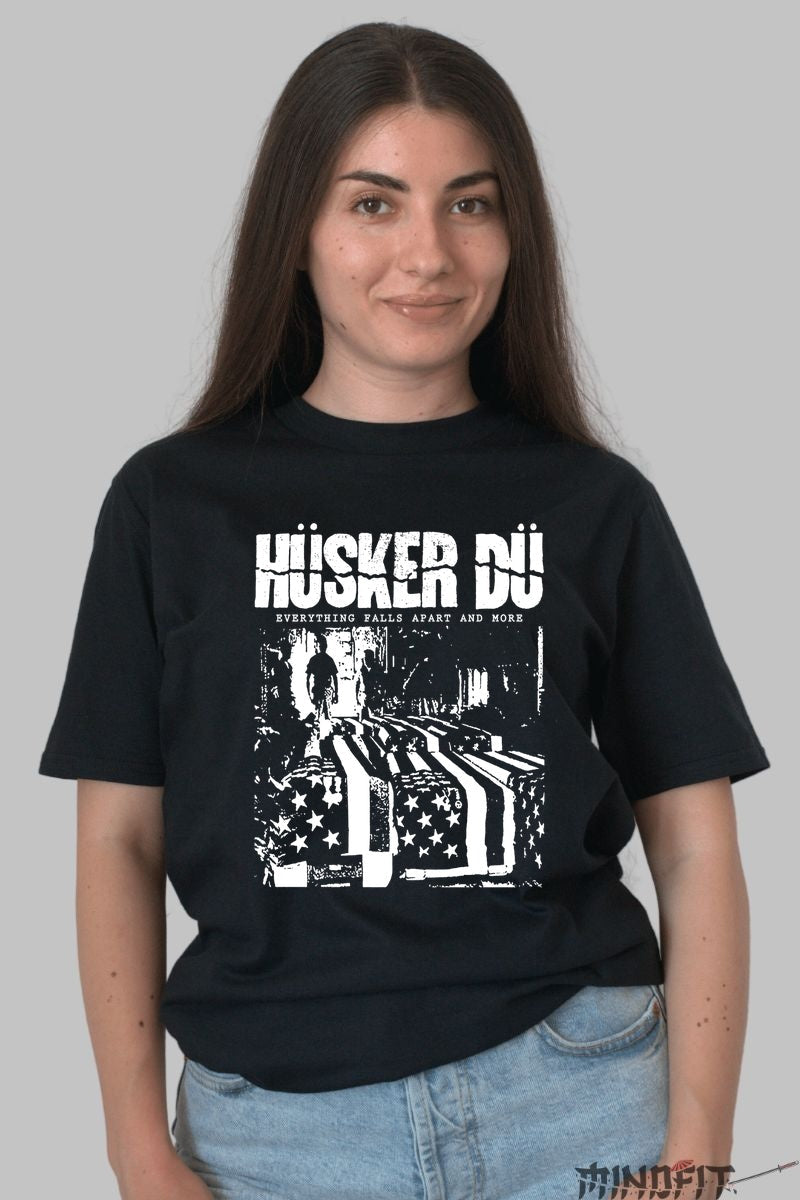Tricou Rock Huker Du - Everything Falls Apart And More dama negru