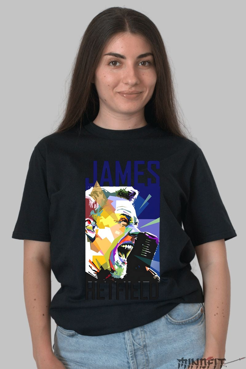 Tricou Rock James Hetfield - Energie Exploziva dama negru