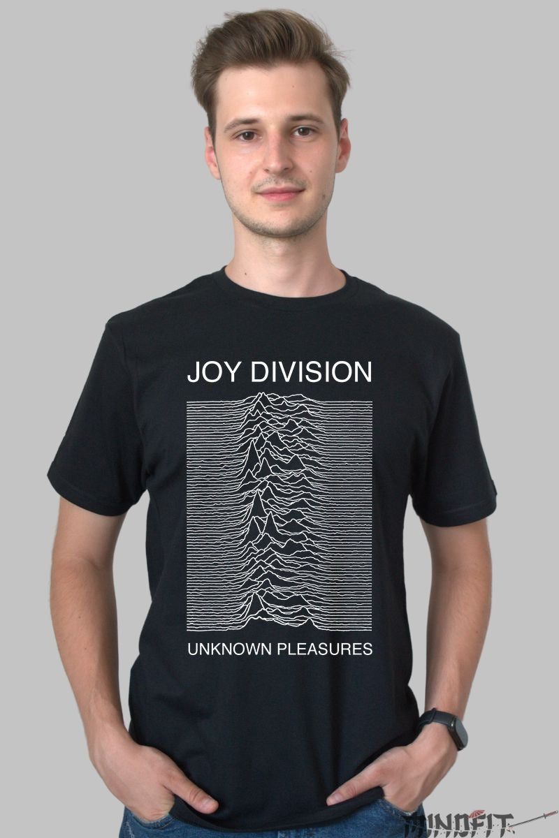 Tricou Rock Joy Division - Unknown Pleasures Iconic Wave barbat negru