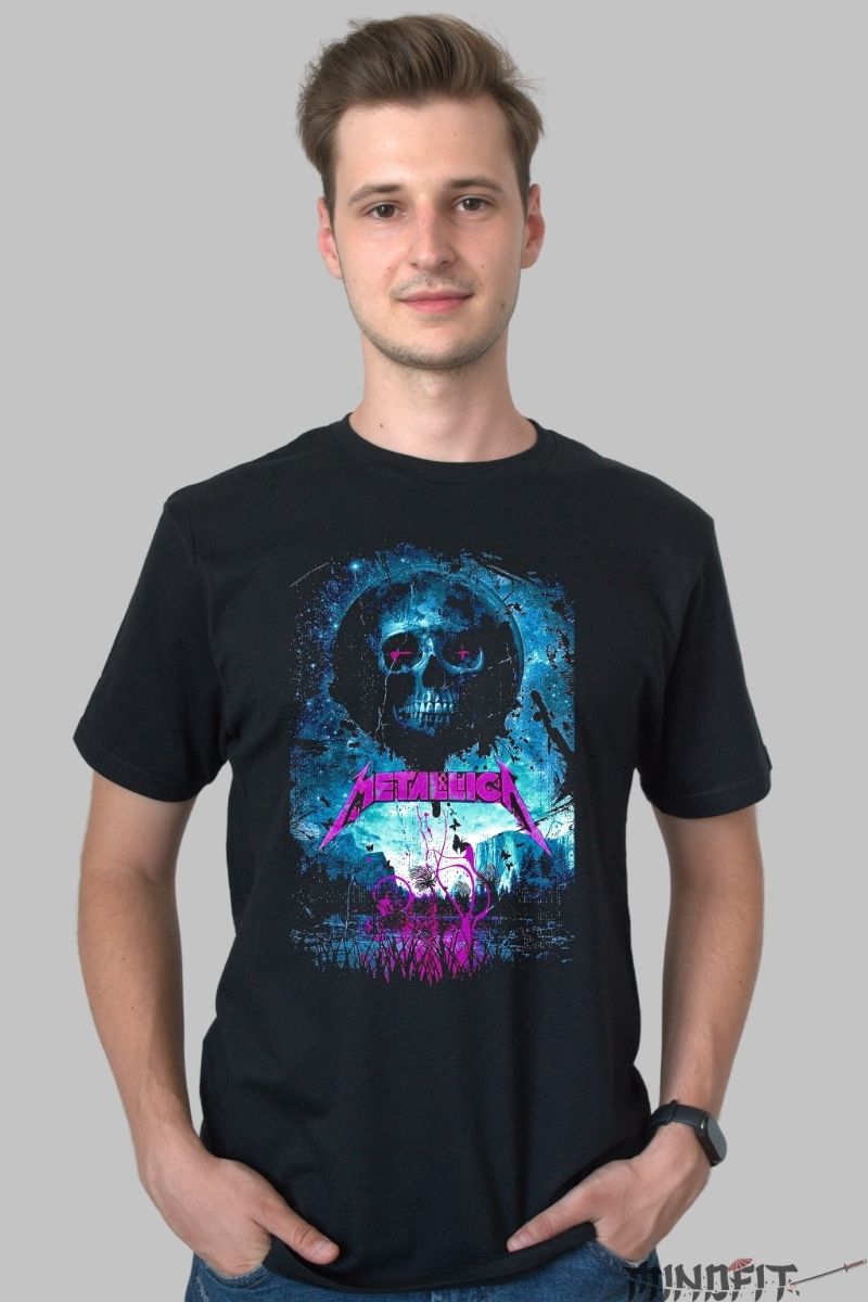 Tricou Rock Metallica - Grim Reaper Electric Aura barbat negru
