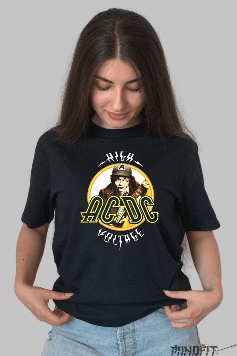 Tricou Rock Metallica - Skull Electric Thunder dama negru