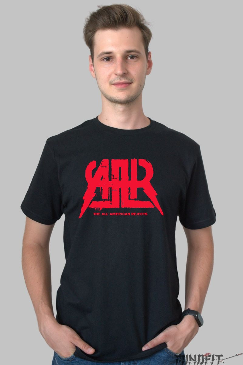 Tricou Rock The All-American Rejects - Logo Electric Red barbat negru