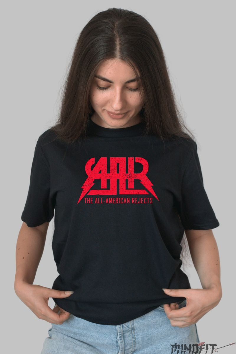 Tricou Rock The All-American Rejects - Logo Power Red dama negru