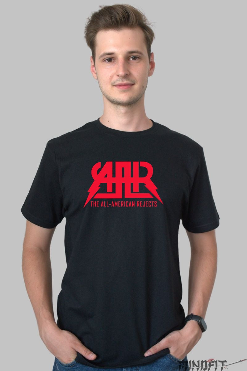 Tricou Rock The All-American Rejects - Logo Rosu Impact barbat negru