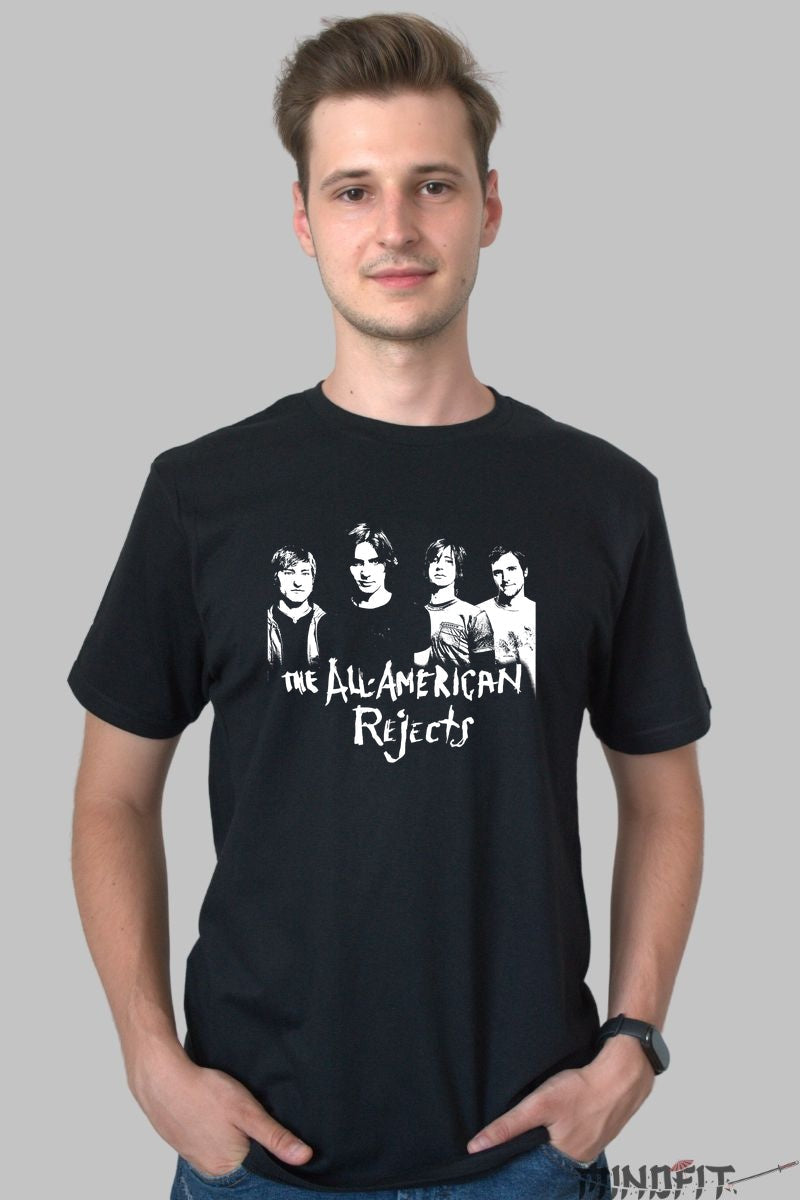 Tricou Rock The All-American Rejects - Stil Retro Iconic barbat negru