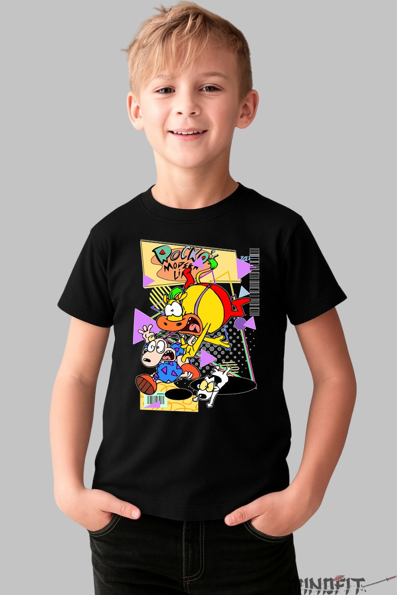 Tricou Rocko-s Modern Life - Cartoon Network baiat negru
