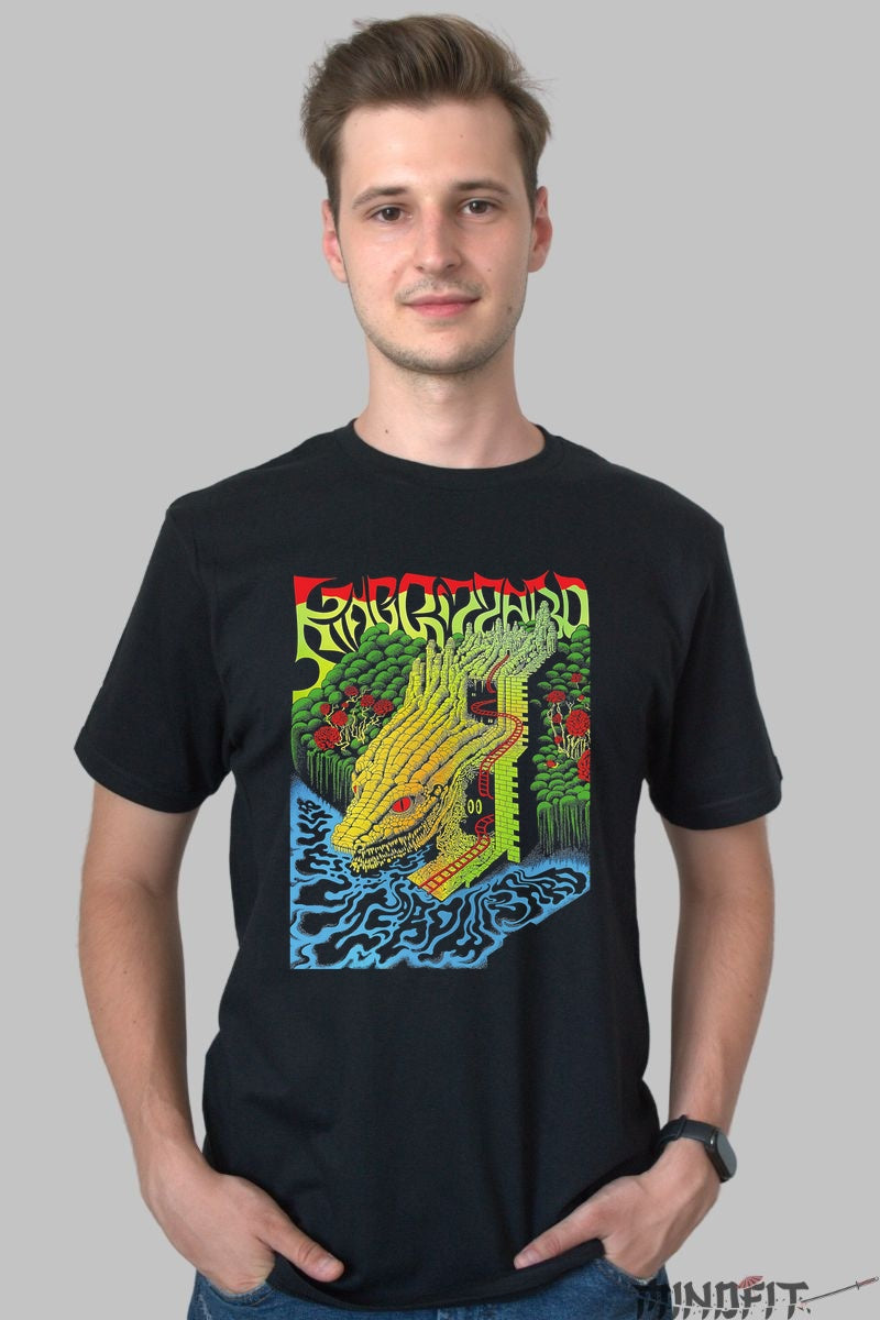 Tricou Star Creator - Dragon Cosmic Psychedelic barbat negru