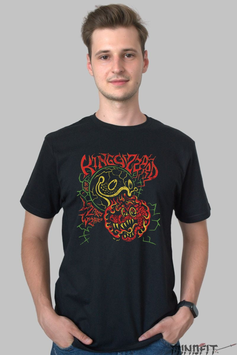 Tricou Street Inferno - Psychedelic Skull Art barbat negru