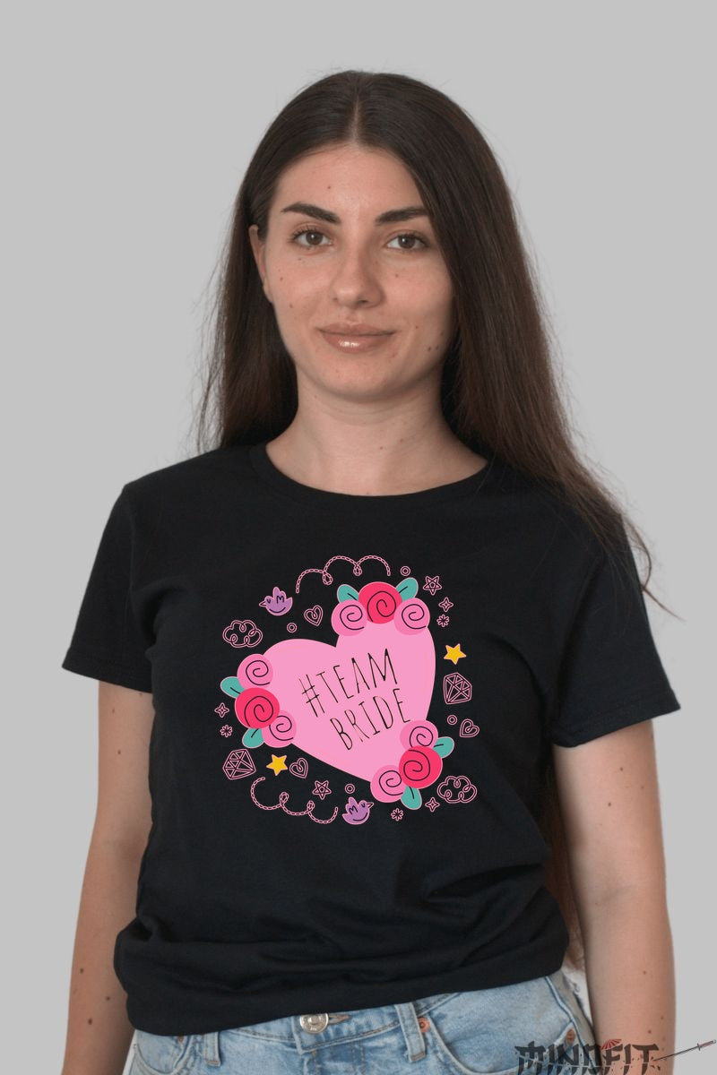Tricou Team Bride - Perfect pentru o Amintire de Neuitat Dama Negru