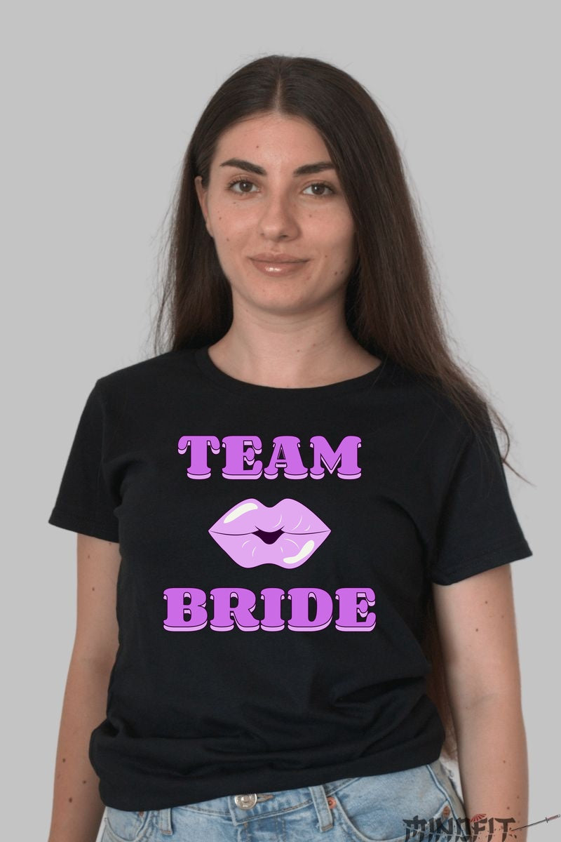 Tricou Team Bride - Stil Elegant Pentru Momente Unice Dama Negru