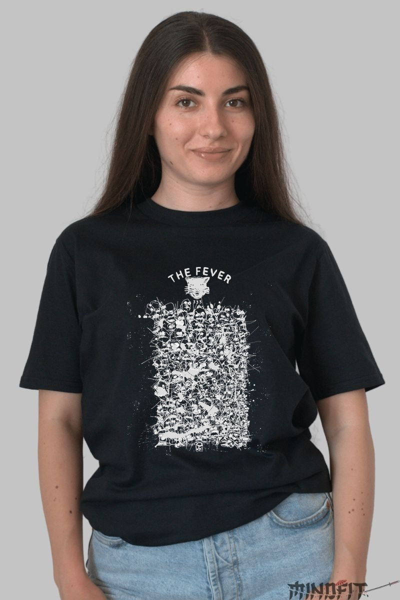 Tricou The Fever - Energie Punk in Alb si Negru dama negru