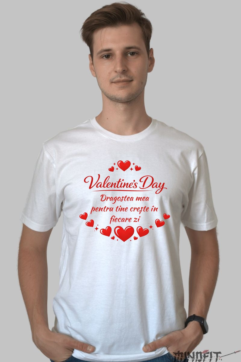 Tricou Valentine's Day - Dragoste In Fiecare Zi barbat alb
