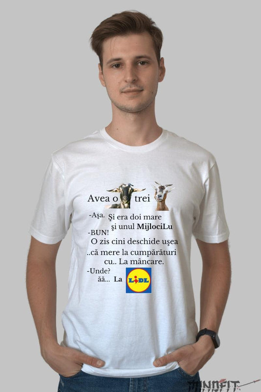 Tricou Personalizat TikTok Capra Cu Trei Iezi Mindfit Alb perfect pentru cei cu simțul umorului și pentru fanii trendurilor virale.