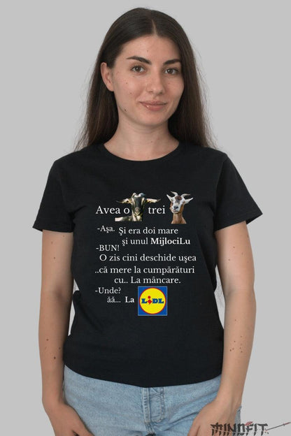 Tricou Personalizat TikTok Capra Cu Trei Iezi Mindfit Alb perfect pentru cei cu simțul umorului și pentru fanii trendurilor virale.