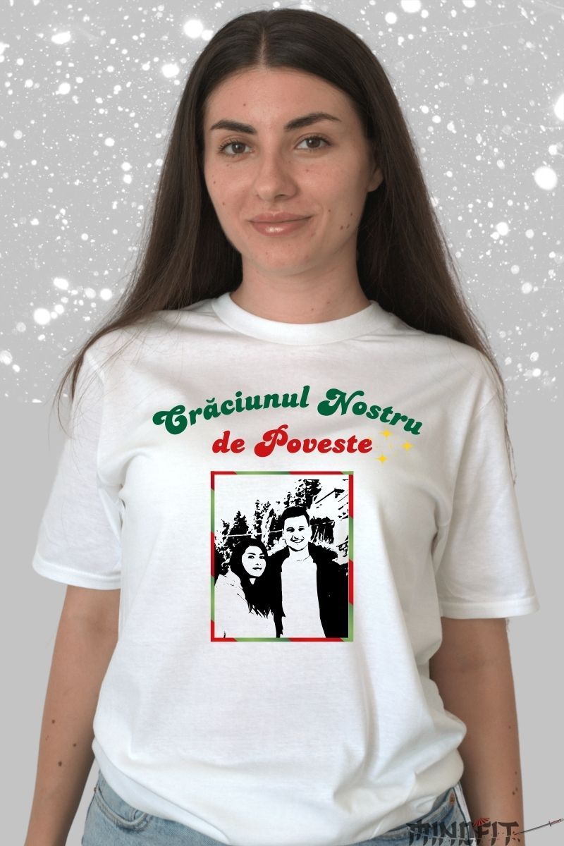 Tricou De Craciun Personalizat cu Poza -Cadou Familie