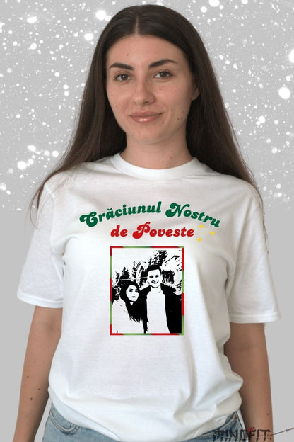 Tricou De Craciun Personalizat cu Poza -Cadou Familie