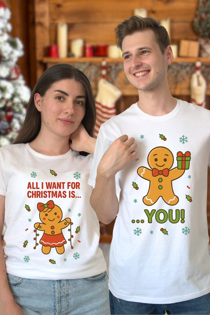 Set Tricouri Cupluri All I Want For Christmas cuplu