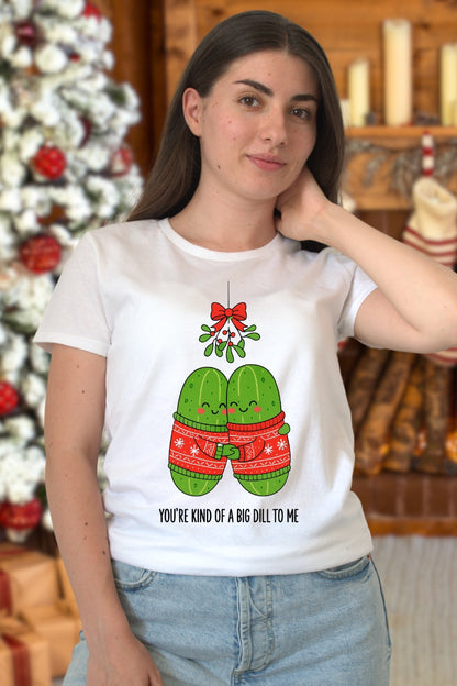 Set Tricouri Cuplu Pickles Love dama alb