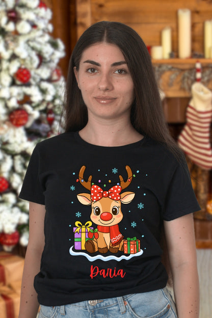 Set Tricouri Cuplu Reni Dragalasi dama negru