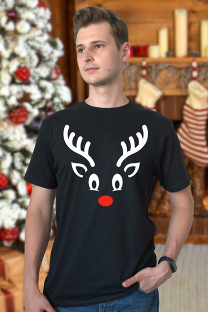 Set Tricouri Cuplu Reni Minimalisti barbat negru