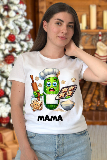 Set Tricouri Pentru Familie De Craciun Cu Activitati Personalizat Cu Nume mama