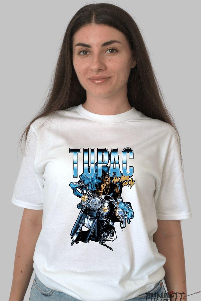 Tricou 2pac Cross Legend dama alb fata