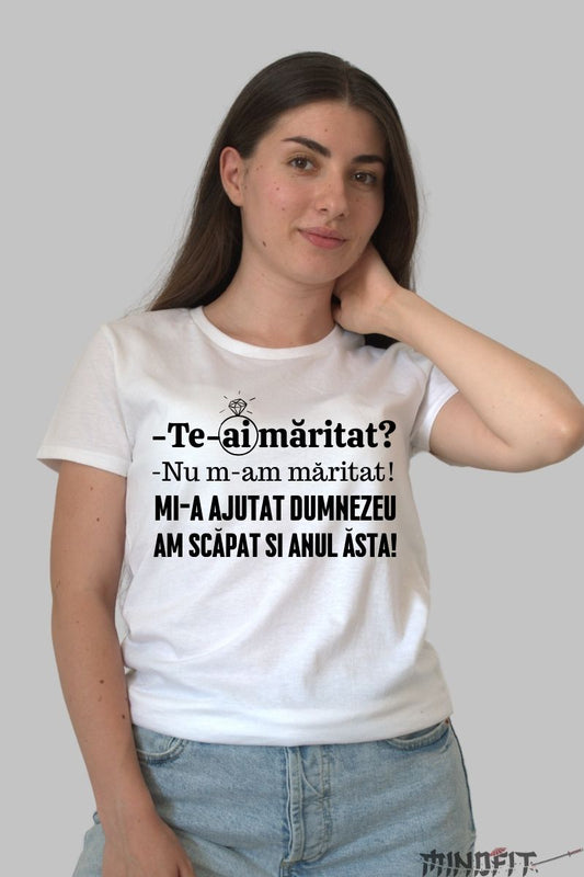 Tricou Amuzant "Maritis" dama alb