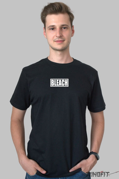 Tricou Anime Bleach Barbat Negru Fata