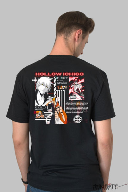 Tricou Anime Bleach Barbat Negru Spate