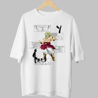 Tricou Anime Dragon Ball Broly Graphic Design alb fata