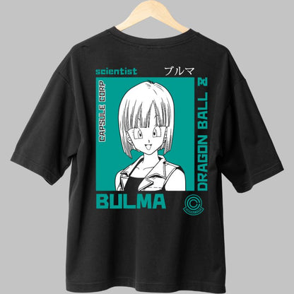Tricou Anime Dragon Ball Bulma Scientist negru spate