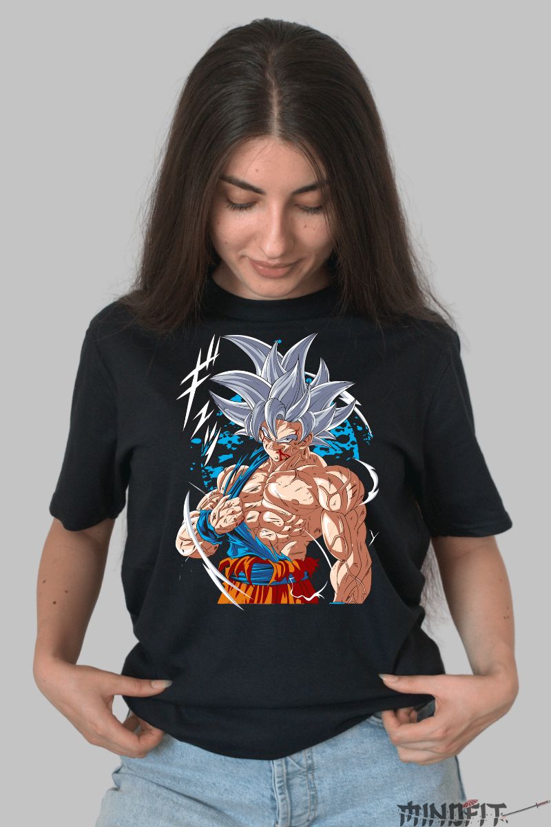 Tricou Anime Dragon Ball Son Goku Pure Energy dama negru fata