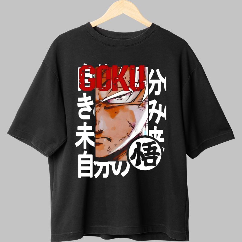 Tricou Anime Dragon Ball Son Goku The Look negru fata