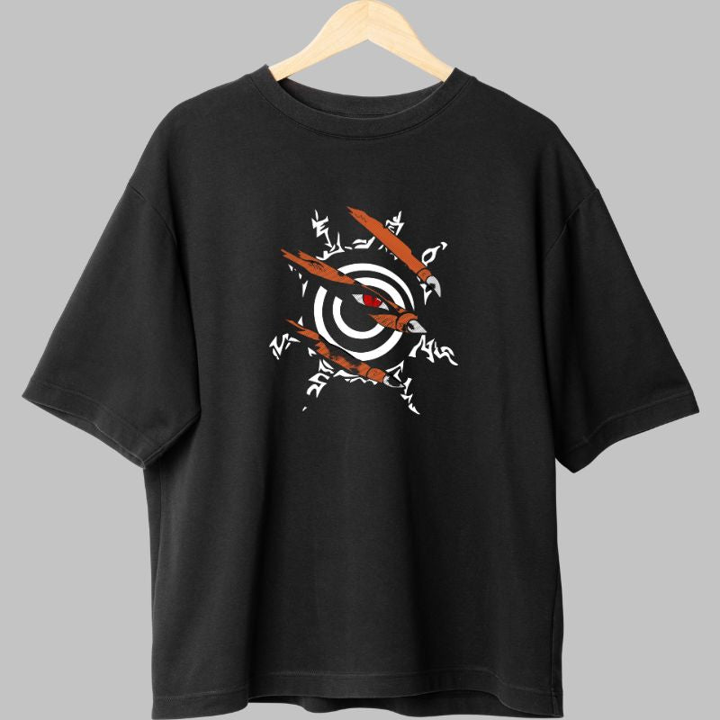 Tricou Anime Naruto Beast Mode negru fata