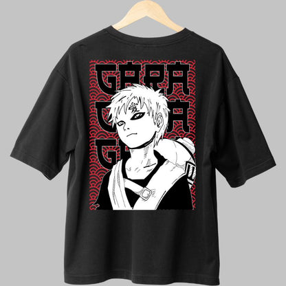 Tricou Anime Naruto Gaara A Lot Of Feelings negru spate