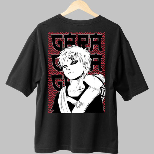 Tricou Anime Naruto Gaara A Lot Of Feelings negru spate