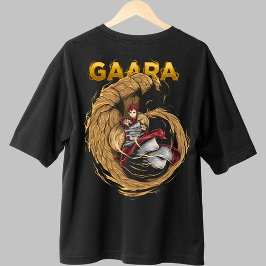 Tricou Anime Naruto Gaara Reborn From The Sand negru spate