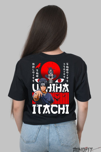 Tricou Anime Naruto Itachi Beyond The Light dama negru spate
