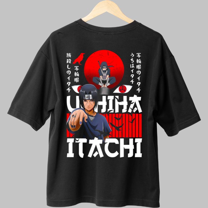 Tricou Anime Naruto Itachi Beyond The Light negru spate
