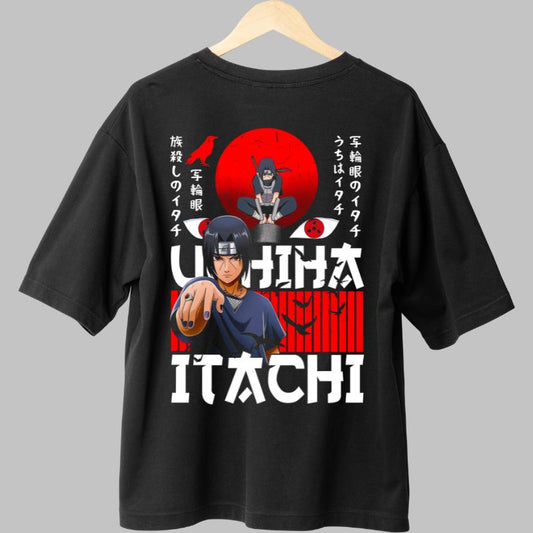 Tricou Anime Naruto Itachi Beyond The Light negru spate