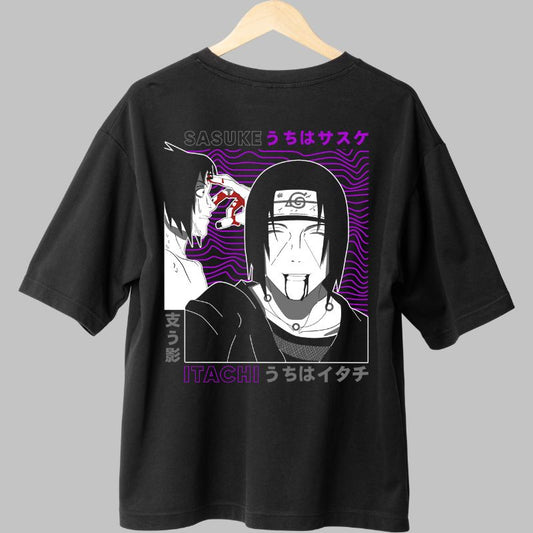 Tricou Anime Naruto Itachi Emotion And Destiny negru spate