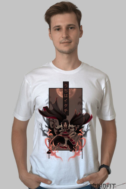 Tricou Anime Naruto Itachi The Uchiha Warrior barbat alb fata