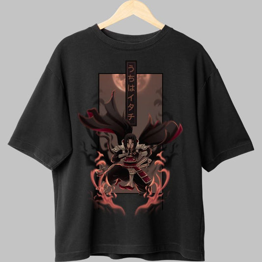 Tricou Anime Naruto Itachi The Uchiha Warrior negru fata