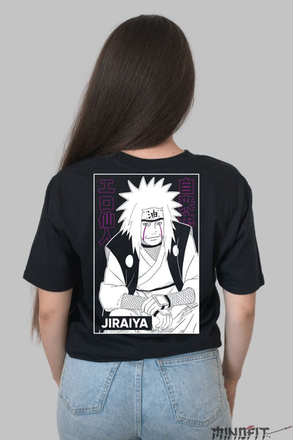 Tricou Anime Naruto Jiraya The Hermit dama negru spate