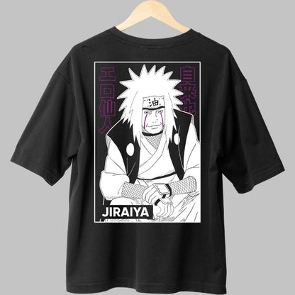 Tricou Anime Naruto Jiraya The Hermit negru spate
