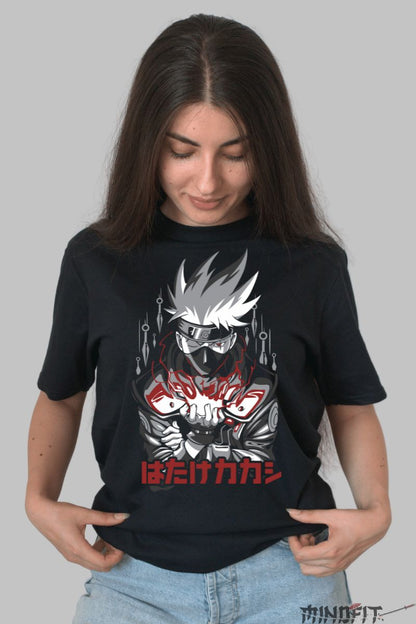 Tricou Anime Naruto Kakashi The Hero Of The Shadows dama negru fata