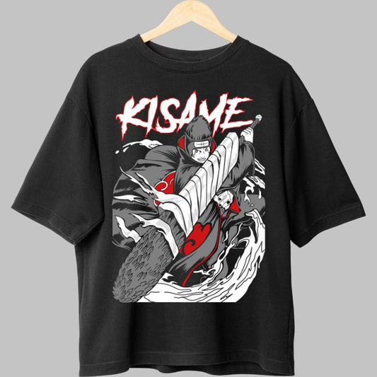 Tricou Anime Naruto Kisame The Fighter negru fata