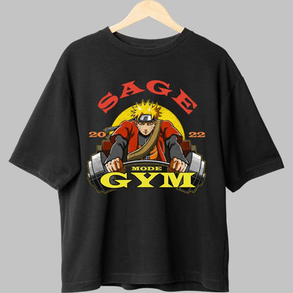 Tricou Anime Naruto Mode Gym negru fata