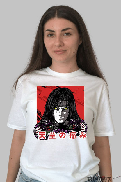 Tricou Anime Naruto Orochimaru And Pain dama alb fata