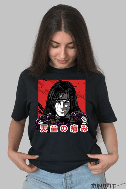 Tricou Anime Naruto Orochimaru And Pain dama negru fata